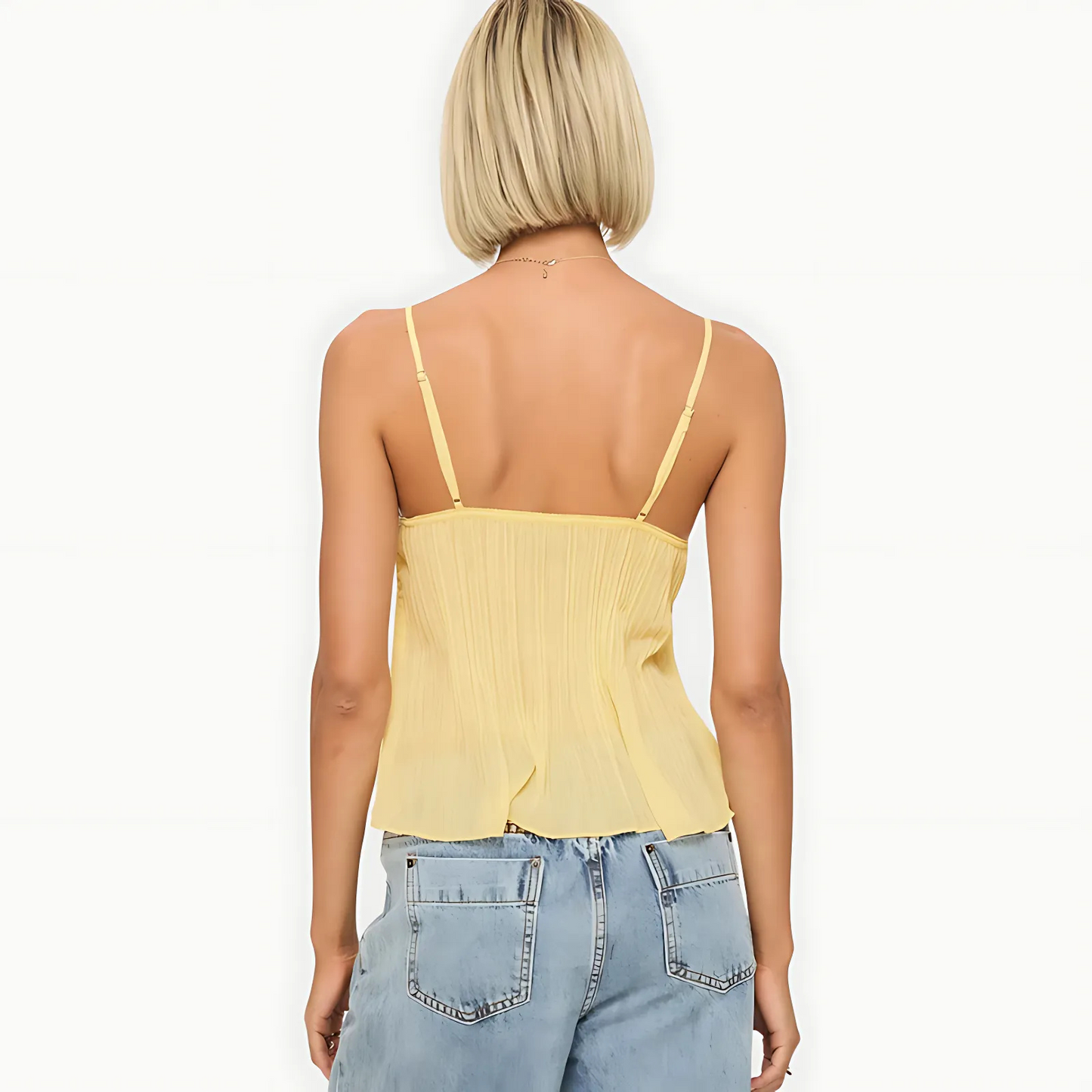 Laced Up Pleated Cami