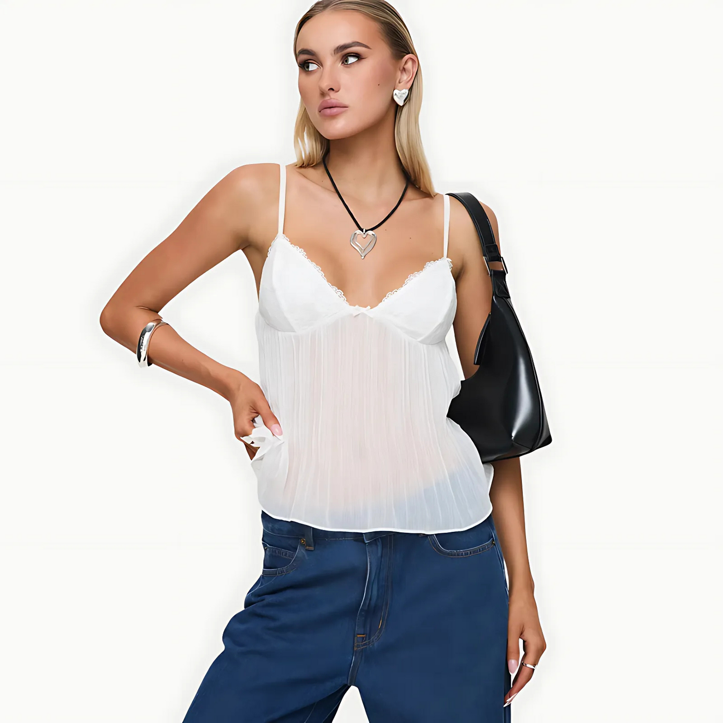 Laced Up Pleat Cami